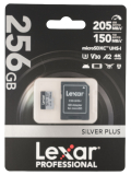 Карта памяти 256GB Lexar Silver Plus microSDXC UHS-I V30 U3, 205/150 Mb/s