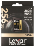 Карта памяти 256GB Lexar Professional 1800x SDXC UHS-I V60 U3, 280/205 Mb/s