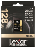 Карта памяти 128GB Lexar Professional 1800x SDXC UHS-I V60 U3, 280/205 Mb/s